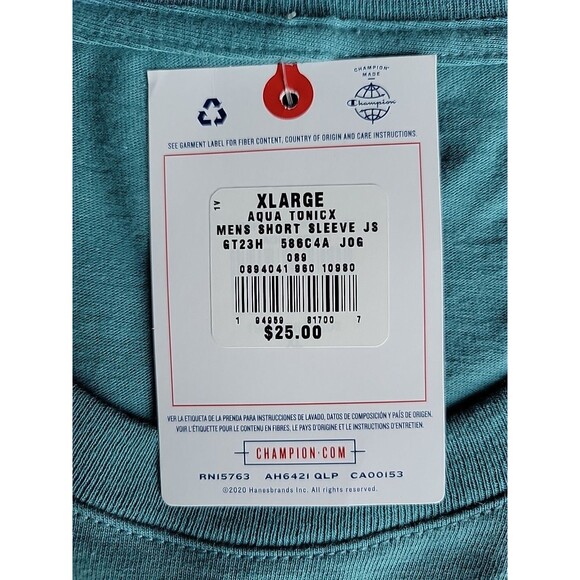 NWT Champion Desert Cactus Moon Short Sleeve T-Shirt Aqua Tonic Men | XL - Picture 6 of 11